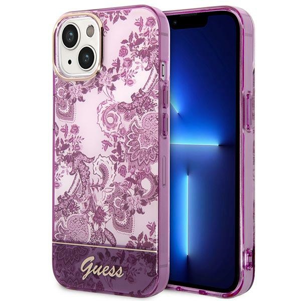 Guess GUHCP14MHGPLHF iPhone 14 Plus 6.7 "fuksija/fuksija kietas dėklas Porcelain Collection