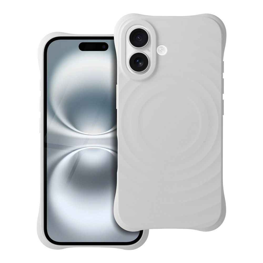 Silicone Zephyr Mag Cover suderinamas su MagSafe dėklas telefonui IPHONE 16 baltas