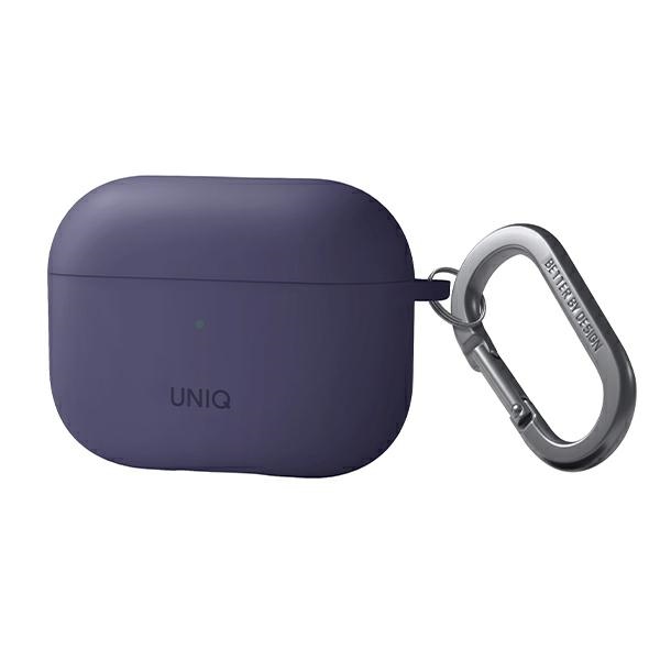 Uniq Nexo dėklas AirPods Pro 2 + ausų kabliukai - violetinė