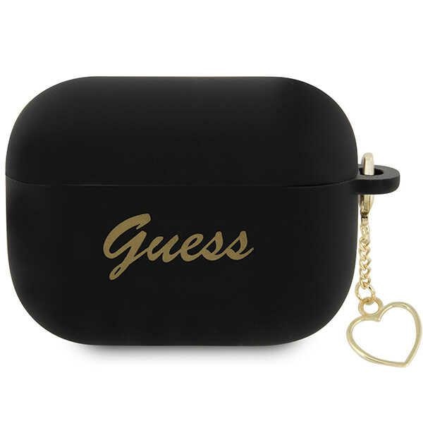 Guess GUAP2LSCHSK ausinių dėklas (m) - juodas Silicone Charm Heart Collection