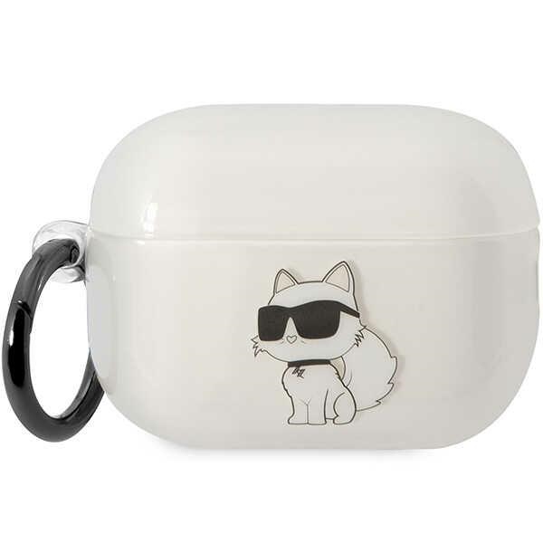 Karl Lagerfeld KLAP2HNCHTCT AirPods Pro 2 dėklas permatomas Ikonik Choupette