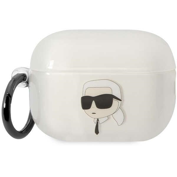 Karl Lagerfeld KLAP2HNIKTCT AirPods Pro 2 dėklas permatomas Ikonik Karl Lagerfeld
