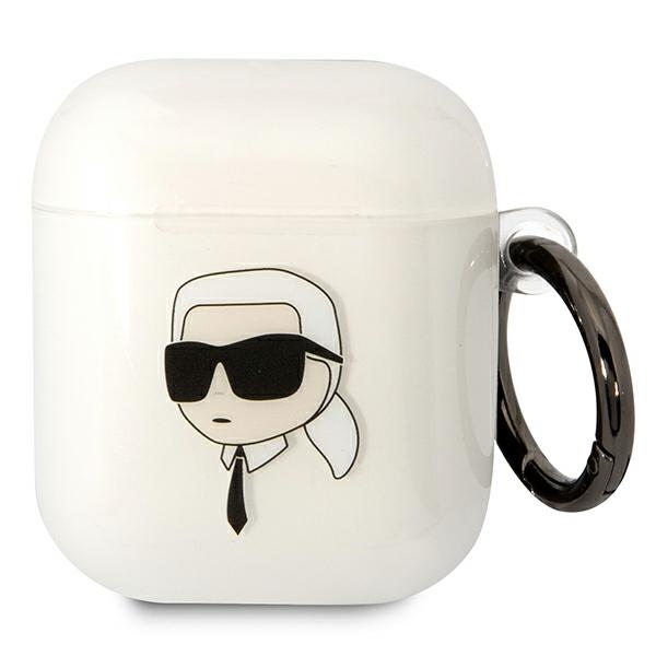 Karl Lagerfeld KLA2HNIKTCT AirPods 1/2 dėklas permatomas Karl`s Head