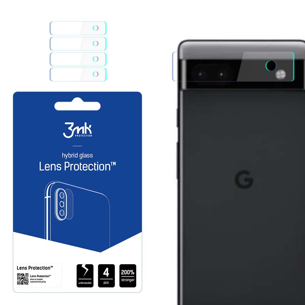 3mk Lens Protection™ hibridinis kameros stiklas Google Pixel 6a telefonui