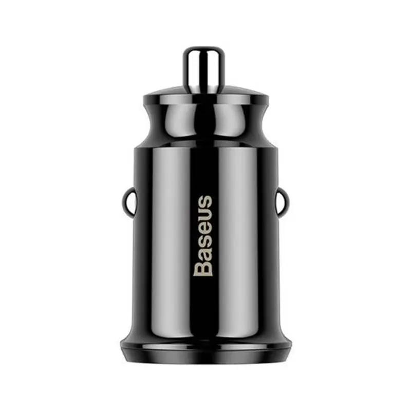 Baseus Grain automobilinis įkroviklis 2x USB 5V 3.1A (juodas)