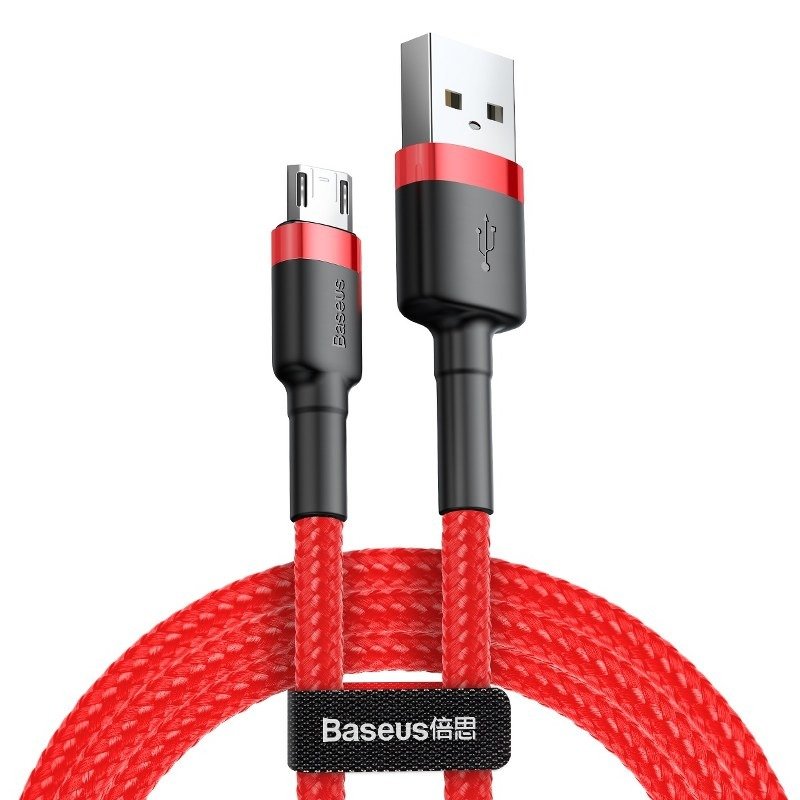 Baseus Cafule Micro USB kabelis 2.4A 1m (raudonas)