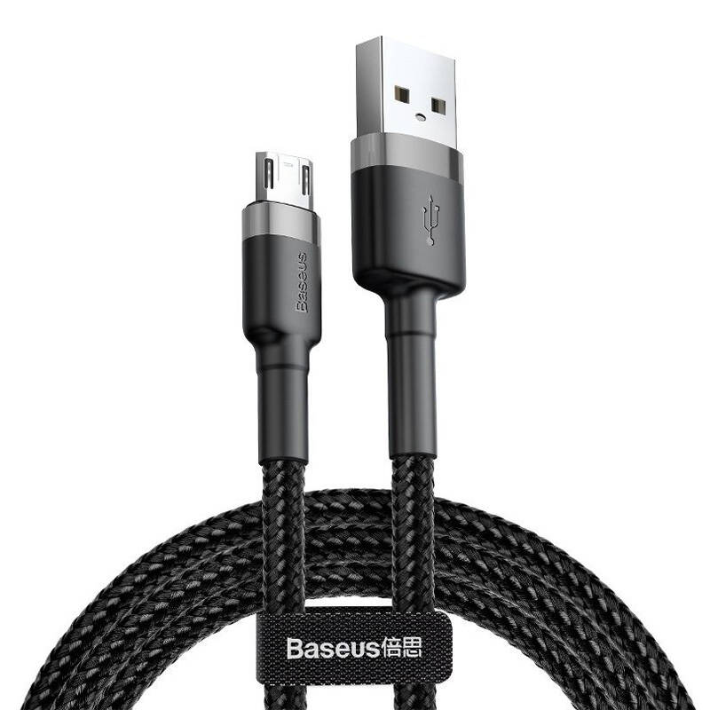 Baseus Cafule Micro USB kabelis 1.5A 2m (pilkas + juodas)