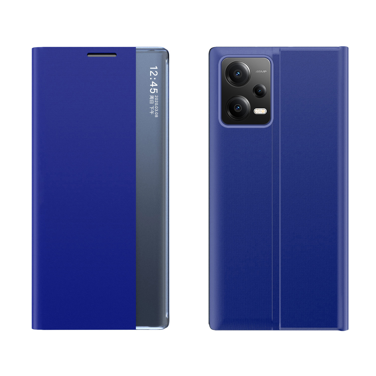 New Sleep dėklas Xiaomi Redmi Note 12 Pro+ su stovu mėlyna