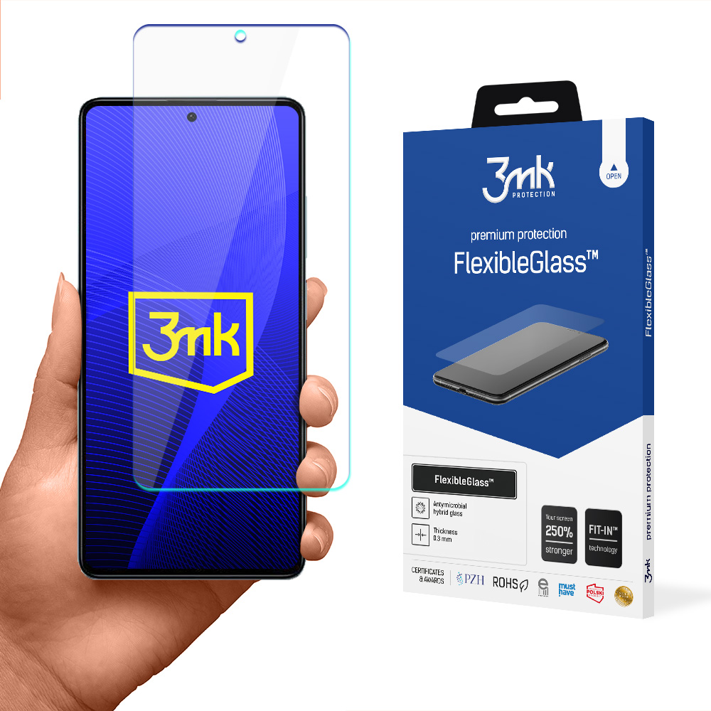 Apsauginis stiklas Xiaomi Redmi Note 12 Hybrid Flexi 7H serijos 3mk FlexibleGlass