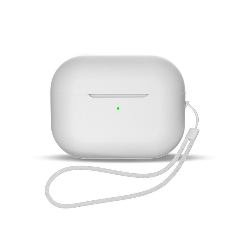 Dėklas ausinėms AirPods 1 / AirPods 2 su rankos dirželiu - baltas