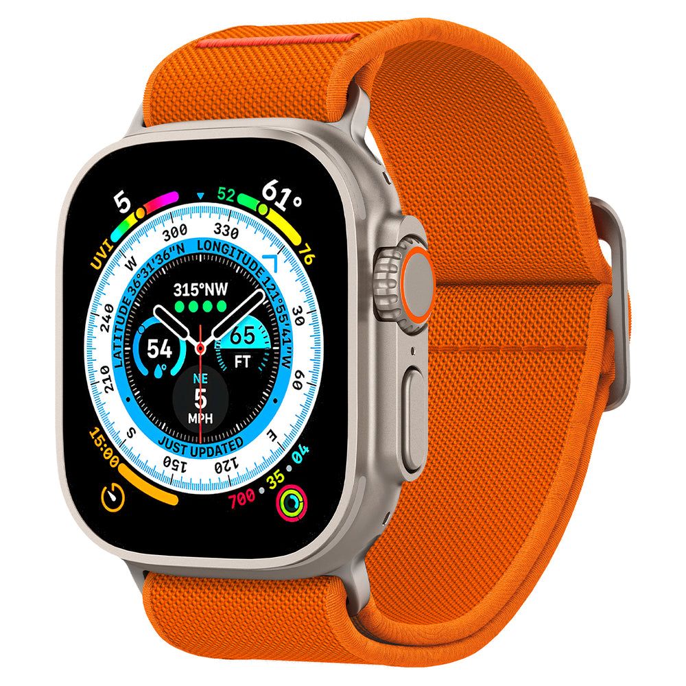 Spigen Fit Lite Ultra dirželis Apple Watch 4/5/6/7/8/SE/Ultra (42/44/45/49 mm) - oranžinis