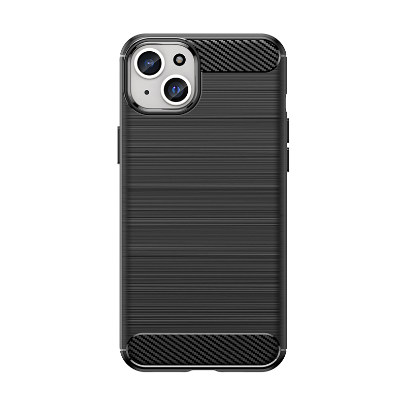 Lankstus anglies rašto dėklas telefonui iPhone 15 Plus Carbon Case - juodas