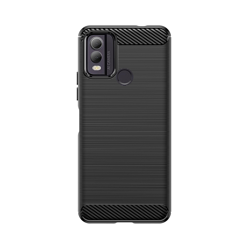 Carbon Case silikoninis dėklas telefonui Nokia C22 - juodas