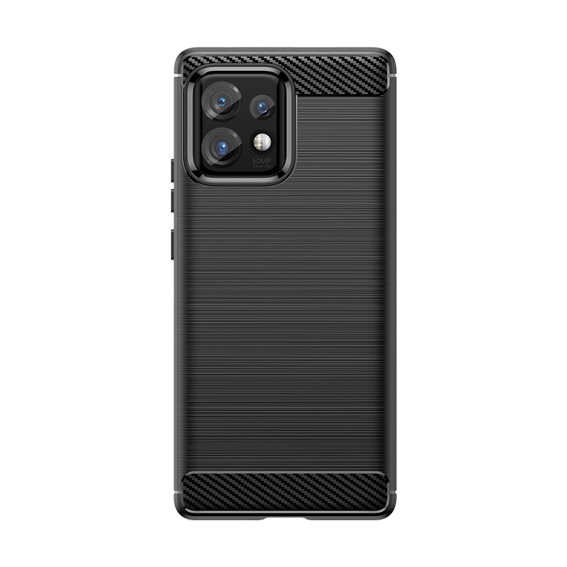 Carbon Case silikoninis dėklas telefonui Motorola Edge 40 Pro - juodas