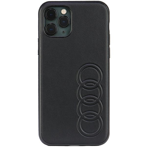 Audi sintetinės odos dėklas telefonui iPhone 11 Pro 5.8" juodas/juodas kietas dėklas AU-TPUPPCIP11-TT/D1-BK
