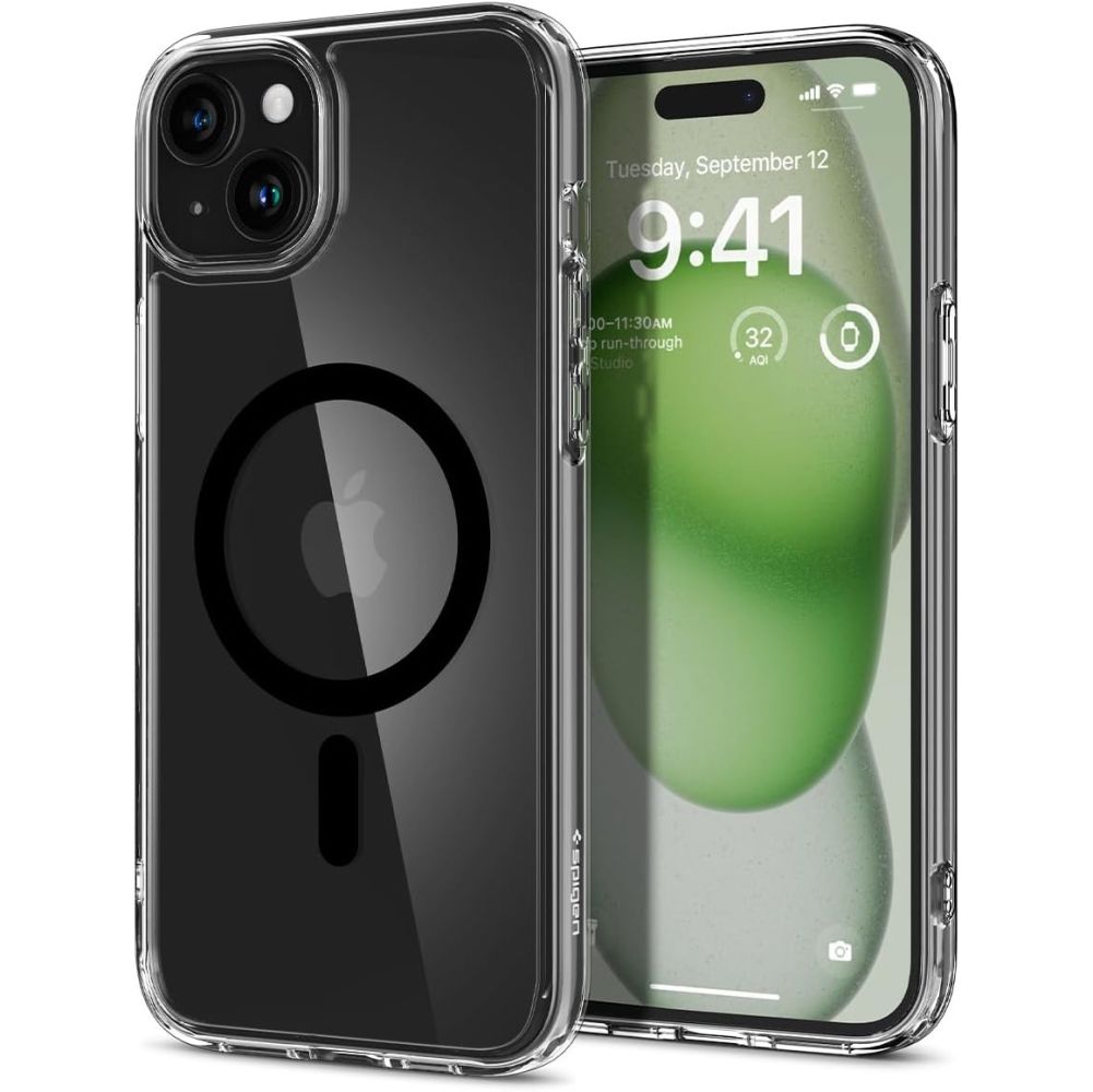 Spigen Ultra Hybrid Magnetinis dėklas telefonui su MagSafe iPhone 15 - juodas