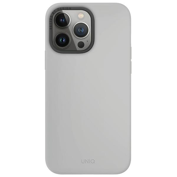 Uniq Lino Hue Magnetinis įkrovimo dėklas telefonui iPhone 15 Pro Max - šviesiai pilka