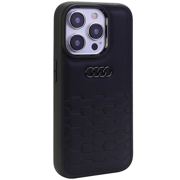 Audi GT Sintetinės odos dėklas telefonui iPhone 15 Pro - juodas