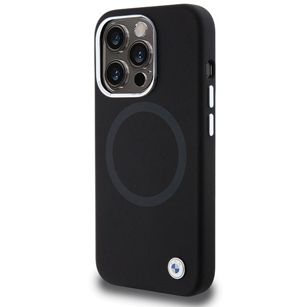 BMW parašo skystas silikonas Magnetinis dėklas telefonui iPhone 15 Pro Max - juodas