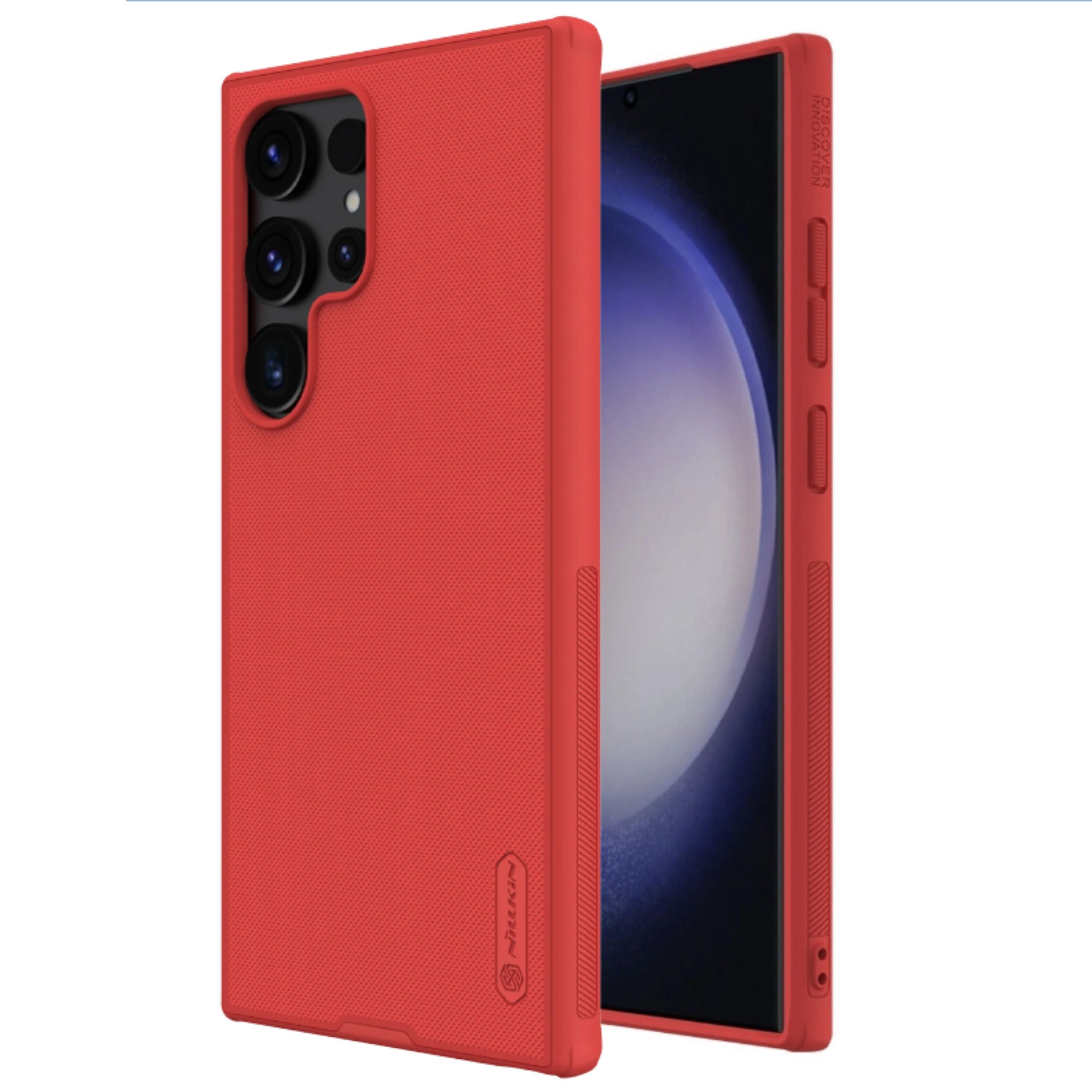 Dėklas Nillkin Super Frosted Shield Pro Samsung S928 S24 Ultra raudonas