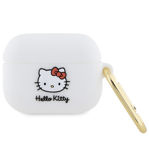 Hello Kitty Silikoninis 3D Kitty Head dėklas AirPods Pro - baltas