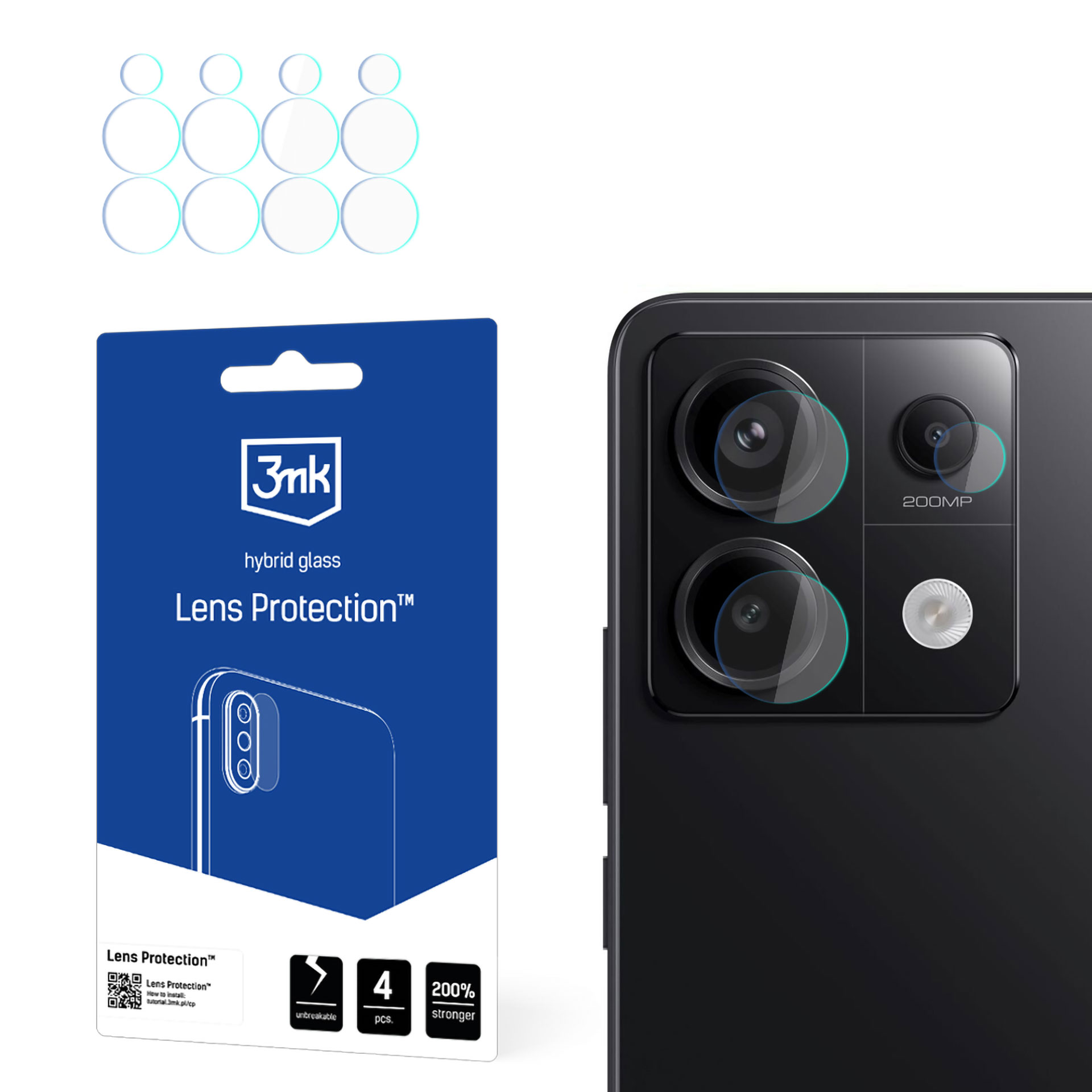 3mk Lens Protection™ hibridinis objektyvo stiklas Redmi Note 13 Pro