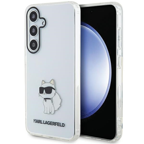 Karl Lagerfeld IML Choupette dėklas telefonui Samsung Galaxy S24 - skaidrus