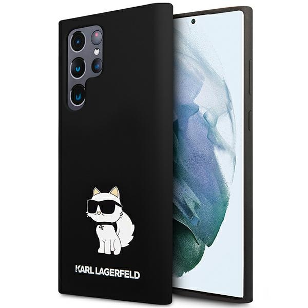 Karl Lagerfeld Silikoninis Choupette dėklas telefonui Samsung Galaxy S24 Ultra - juodas