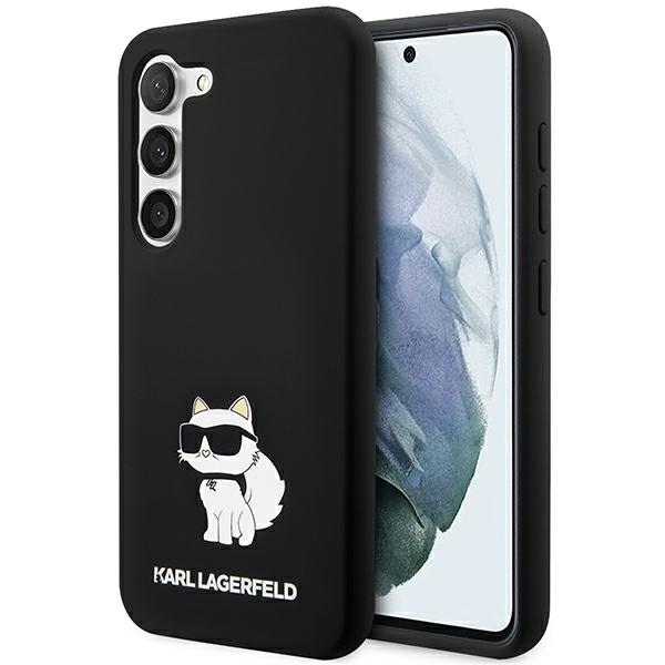 Karl Lagerfeld silikoninis Choupette dėklas telefonui Samsung Galaxy S24 - juodas
