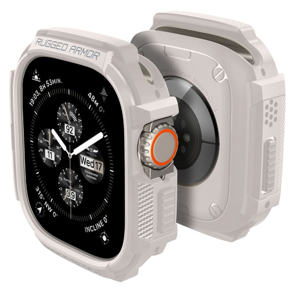 Spigen Rugged Armor dėklas Apple Watch Ultra 1 / 2 (49mm) - smėlio spalvos