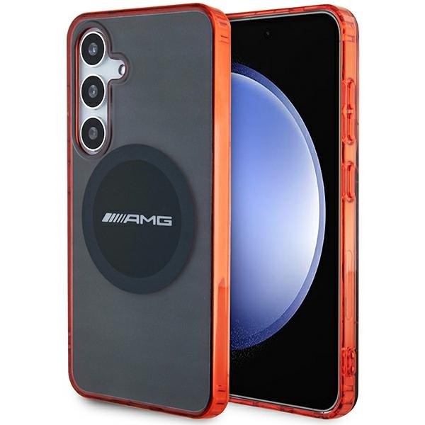 AMG skaidrus dviejų spalvų MagSafe dėklas telefonui Samsung Galaxy S24 - juodas