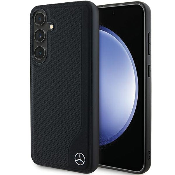 Mercedes odinis įspaustų linijų Magnetinis dėklas telefonui Samsung Galaxy S24 - juodas