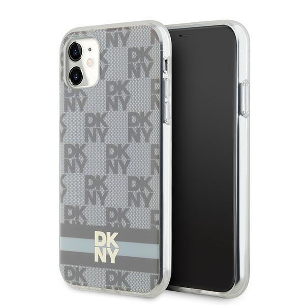 DKNY IML languoto Mono rašto ir spausdintų juostų magnetinis dėklas telefonui iPhone 11 / Xr - smėlinis