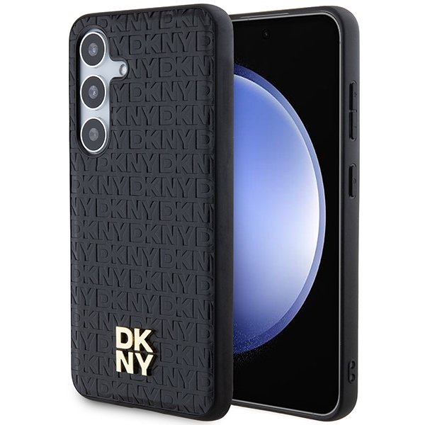 DKNY Odinis raštas metalo logotipas MagSafe dėklas telefonui skirtas Samsung Galaxy S24 - juodas
