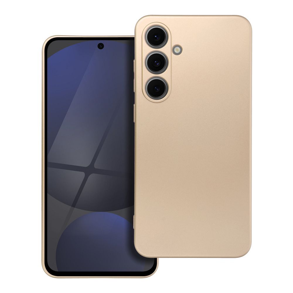 METALLIC dėklas telefonui SAMSUNG S24 FE auksinis