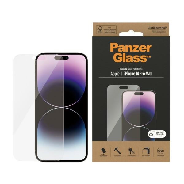 PanzerGlass Classic Fit antibakterinis stiklas iPhone 14 Pro Max