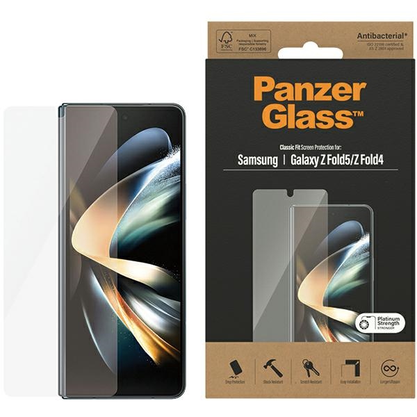 PanzerGlass Classic Fit antibakterinis stiklas Samsung Galaxy Z Fold 5 / Z Fold 4