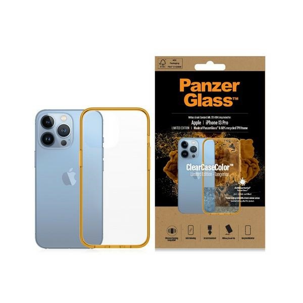 PanzerGlass ClearCase antibakterinis karinės klasės sertifikuotas dėklas telefonui iPhone 13 Pro – skaidrus geltonas