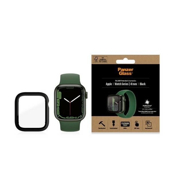 PanzerGlass Viso kūno laikrodžio dėklas Apple Watch 7 41 mm - juodas