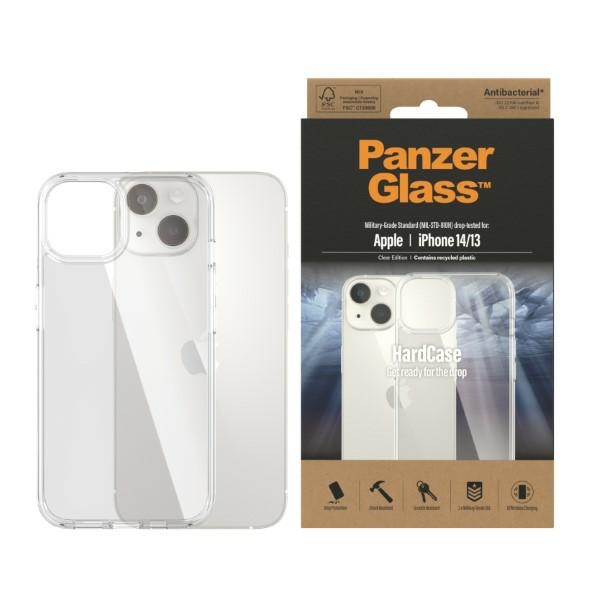 PanzerGlass HardCase antibakterinis karinio standarto sertifikuotas dėklas iPhone 14 / 15 / 13 telefonams – skaidrus