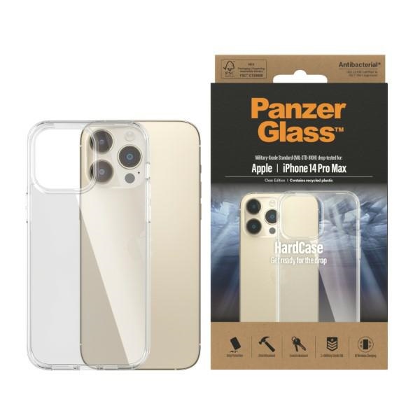 PanzerGlass HardCase antibakterinis karinio standarto sertifikuotas dėklas iPhone 14 Pro Max telefonui – skaidrus