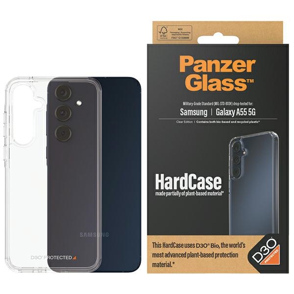 PanzerGlass HardCase su D3O® Bio ir karinio lygio sertifikatu Samsung Galaxy A55 5G - skaidrus
