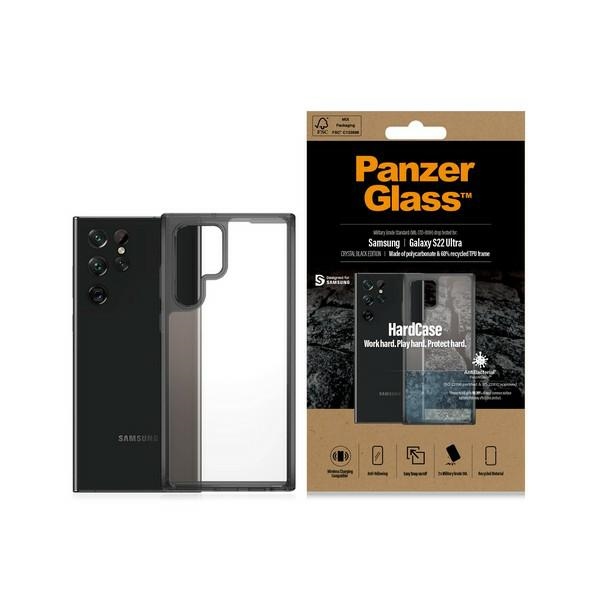 PanzerGlass HardCase antibakterinis karinio lygio sertifikuotas dėklas Samsung Galaxy S22 Ultra - permatomas