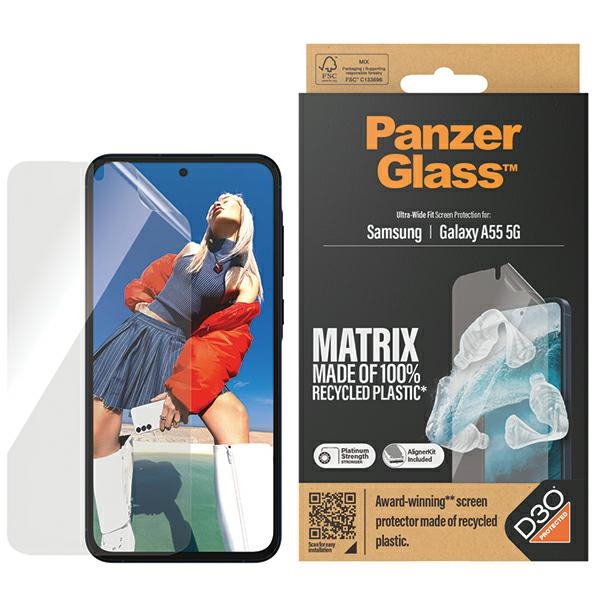 PanzerGlass Matrix itin plona plėvelė su pozicionieriumi Samsung Galaxy A55 5G