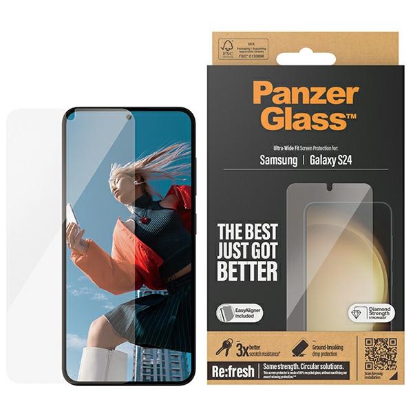 PanzerGlass itin platus apsauginis stiklas su aplikatoriumi Samsung Galaxy S24