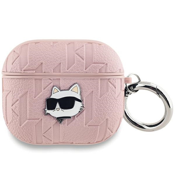 Karl Lagerfeld Monogram Choupette Head dėklas AirPods 3 - rožinis