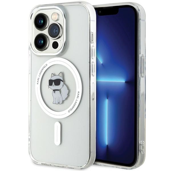 Karl Lagerfeld IML Choupette MagSafe dėklas iPhone 14 Pro - permatomas