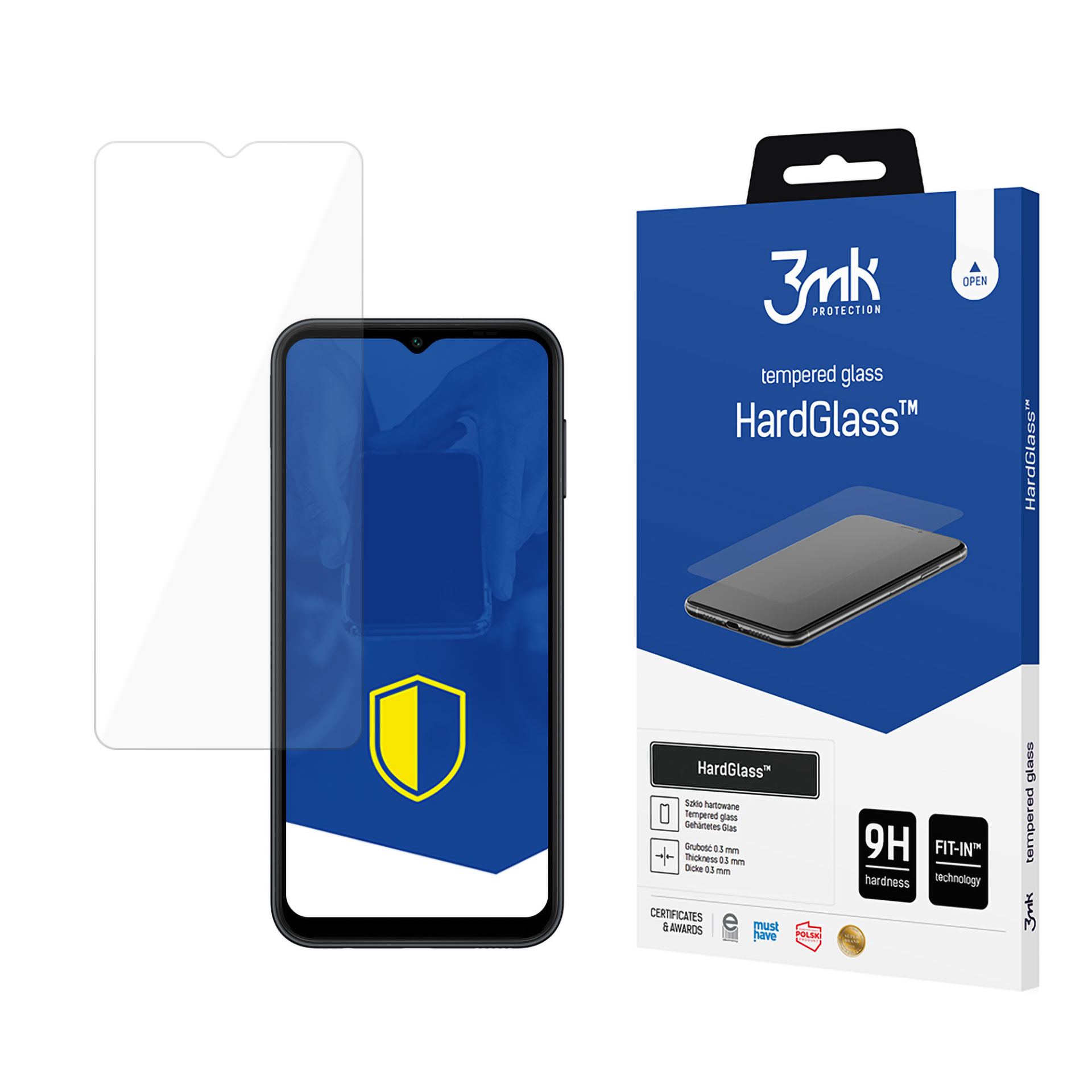 9H 3mk HardGlass™ apsauginis stiklas telefonui Samsung Galaxy A14 / A14 5G