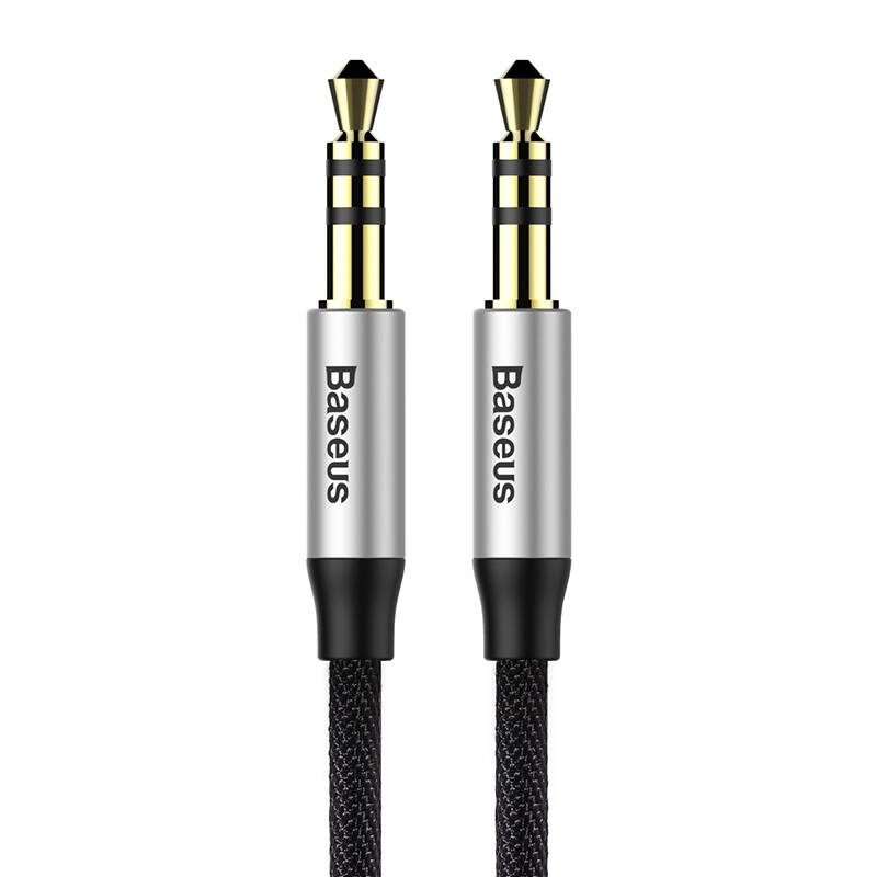 Baseus Yiven Audio Kabelis 3,5 mm male Audio M30 1,5 m sidabro ir juodos spalvos kabelis