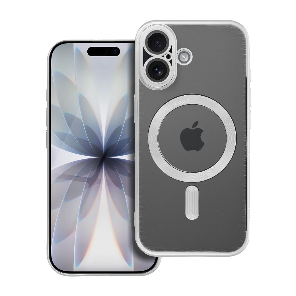 ELECTRO MAG COVER dėklas suderinamas su Magnetine IPHONE 17 sidabrinis